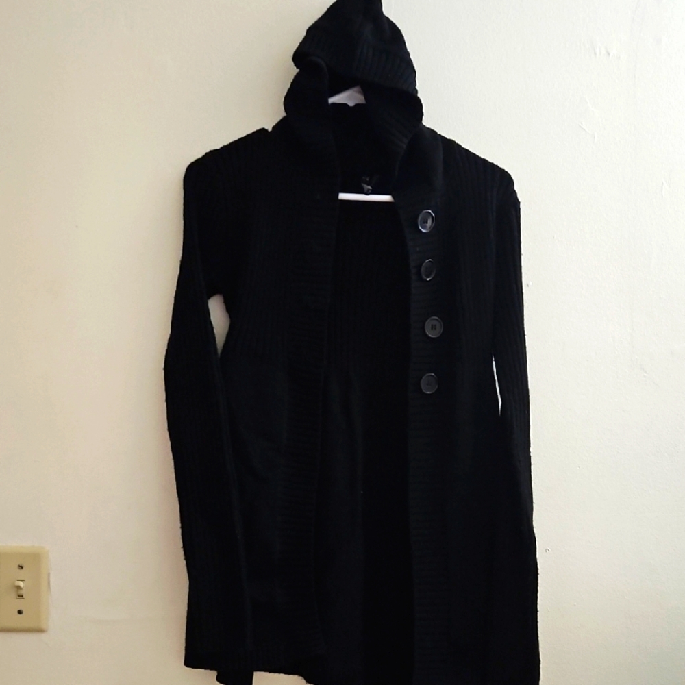 MediumTake Out Black Hooded Sweater